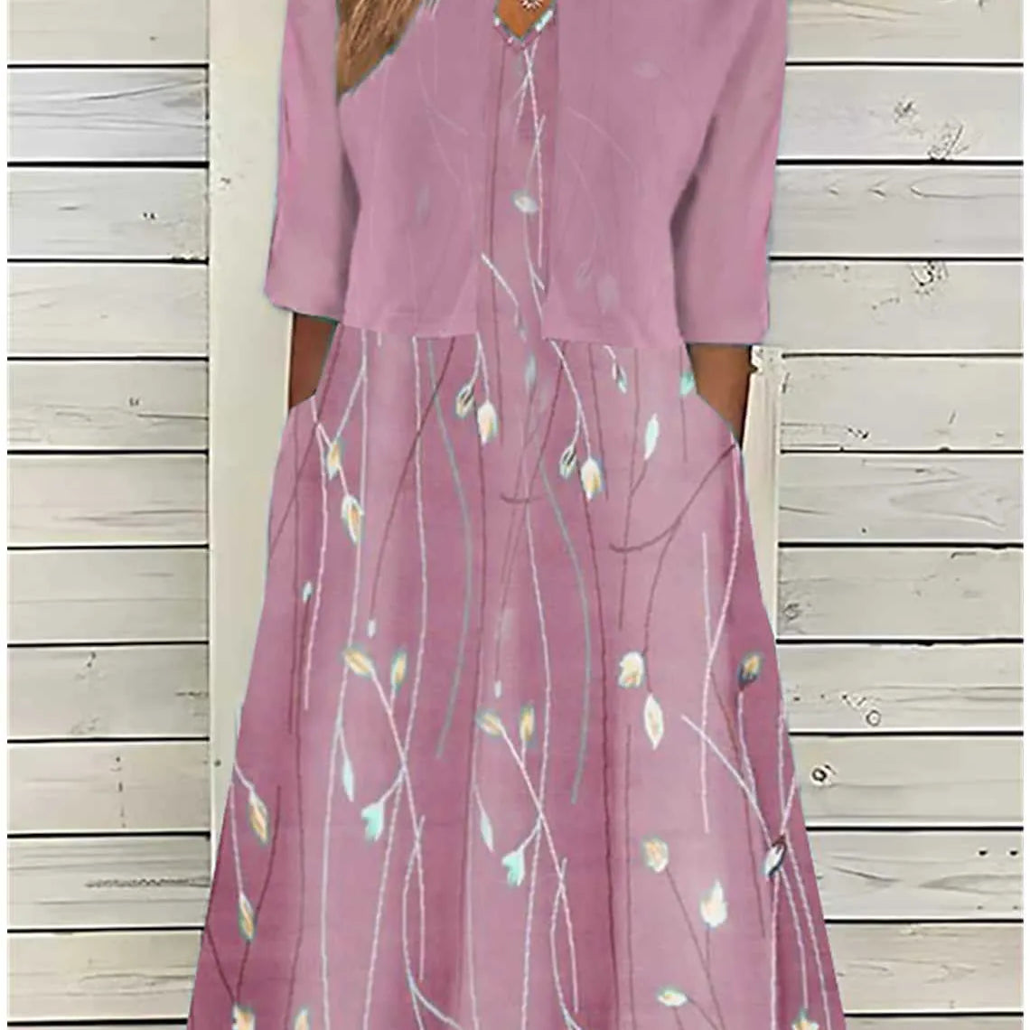 Elise™ - Blumen Zweiteiliges Midi-Kleid - Image 4
