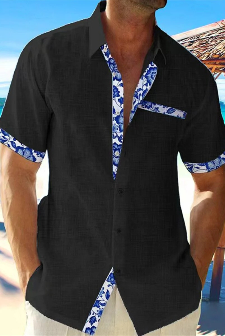 Men's Linen Short Sleeve Button Down Shirt - Image 5