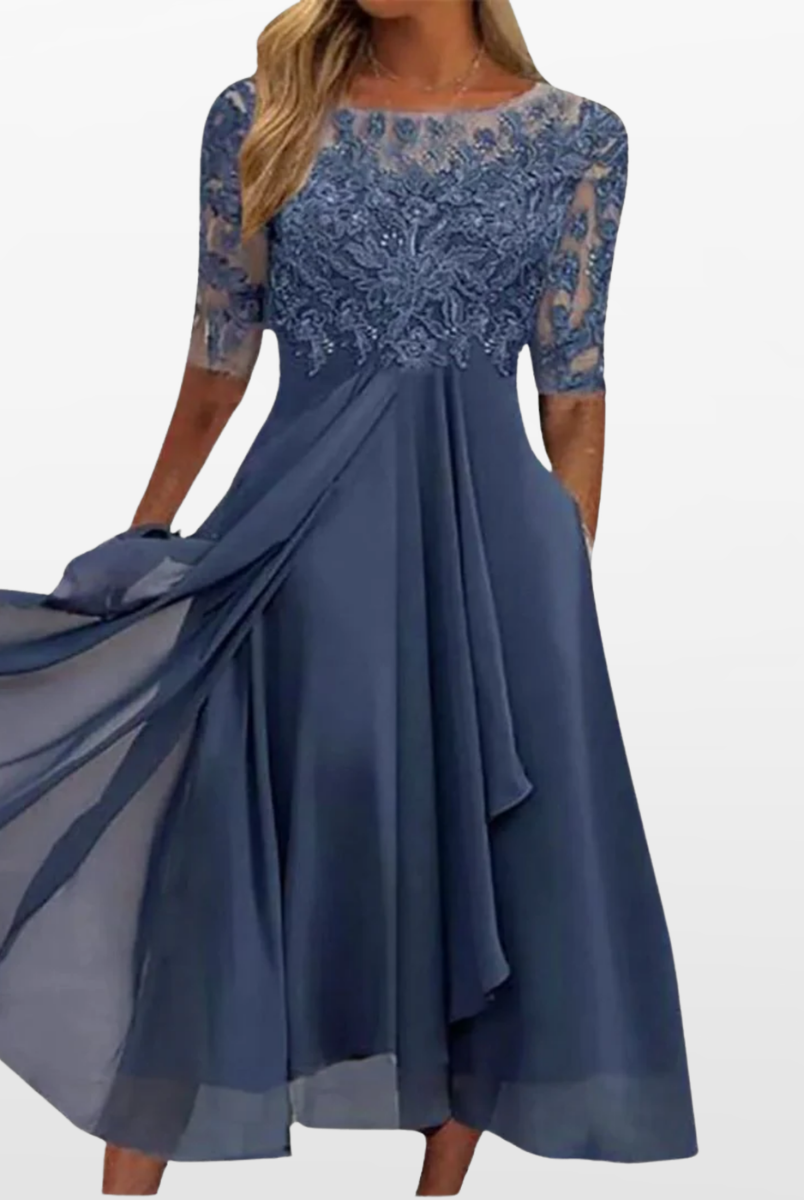Women's Lace Midi Cocktail Formal Dress