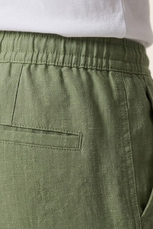 Men's Linen Cotton Drawstring Pants Loose Fit - Image 4
