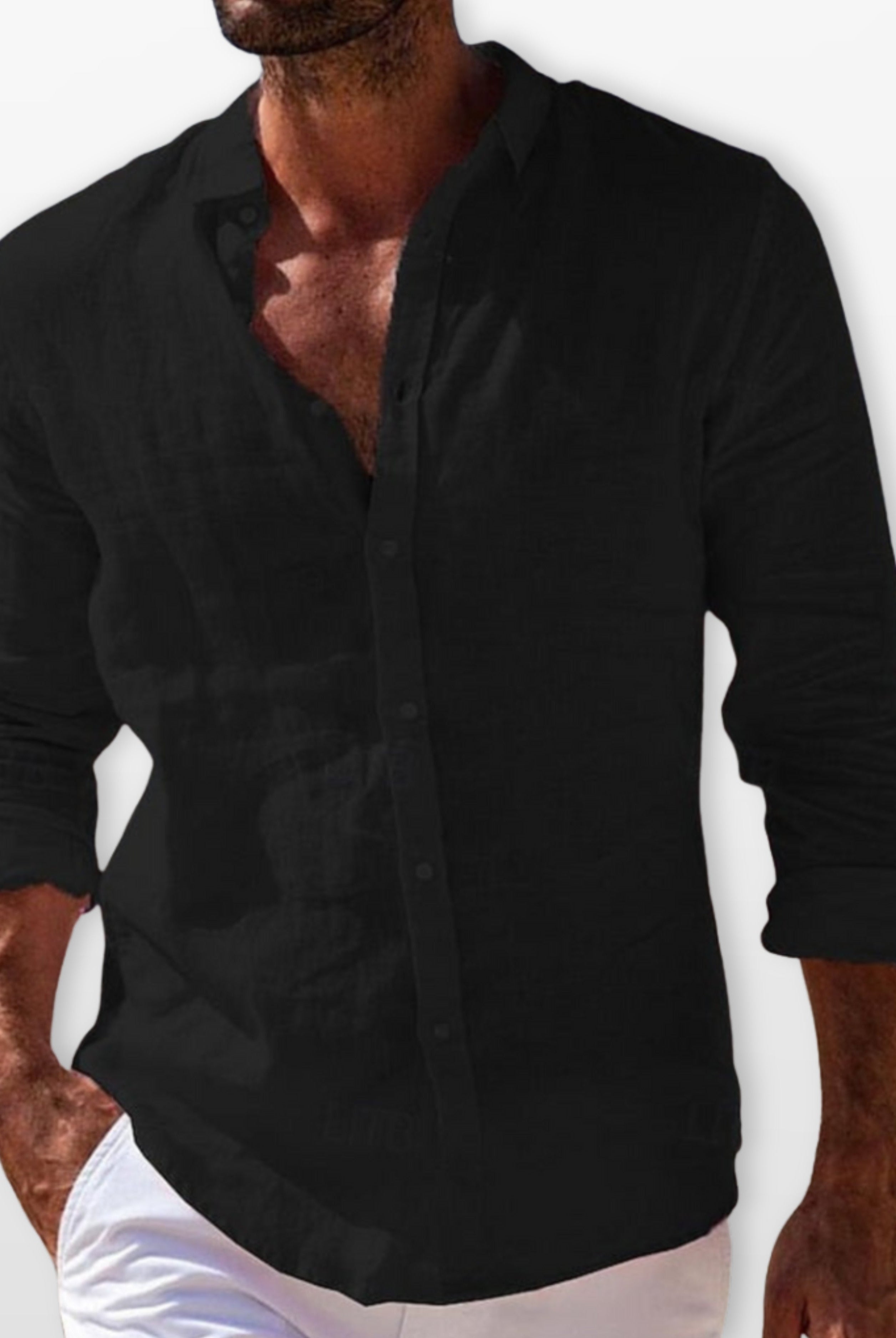 Men's Linen Button Up Shirt Lightweight Summer - Image 4