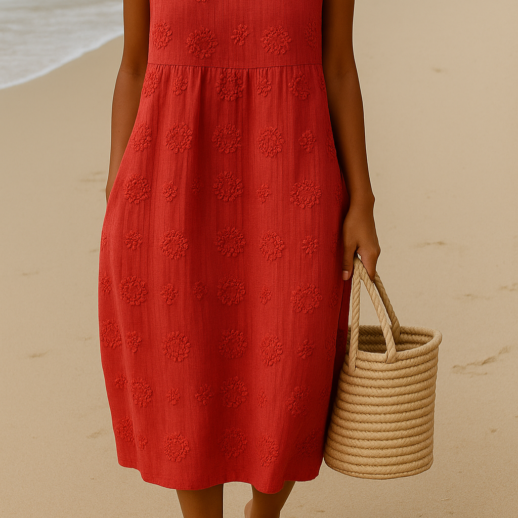 Odelle | Women’s Midi Sleeveless Dress - Image 4