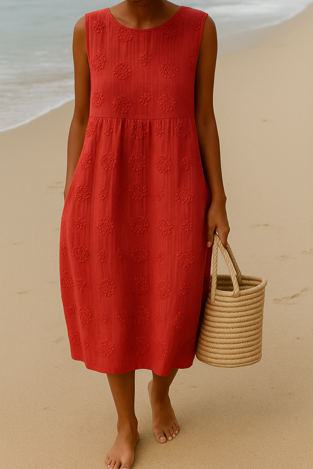 Odelle | Women’s Midi Sleeveless Dress - Image 4