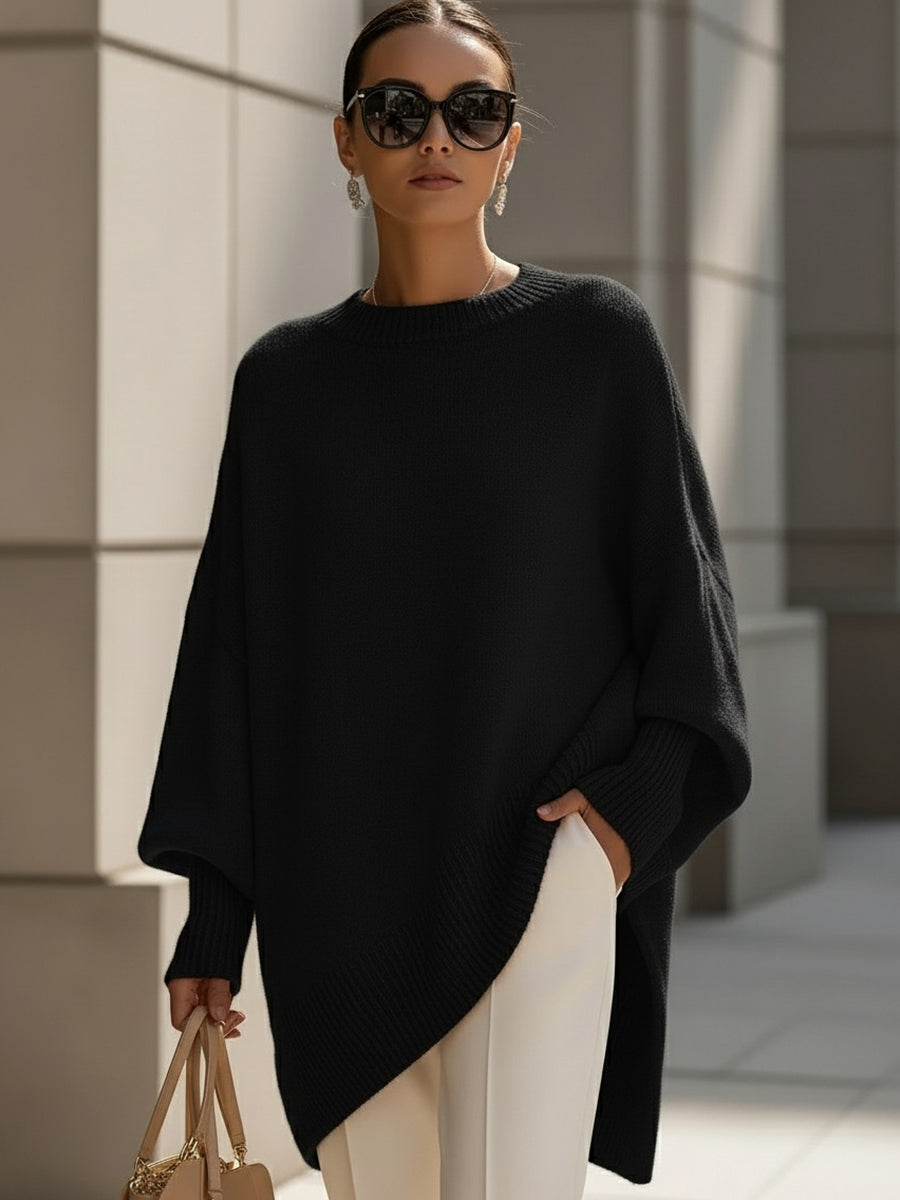 Women Wool Blend Oversized Drop Shoulder Pullover Sweater - Image 10