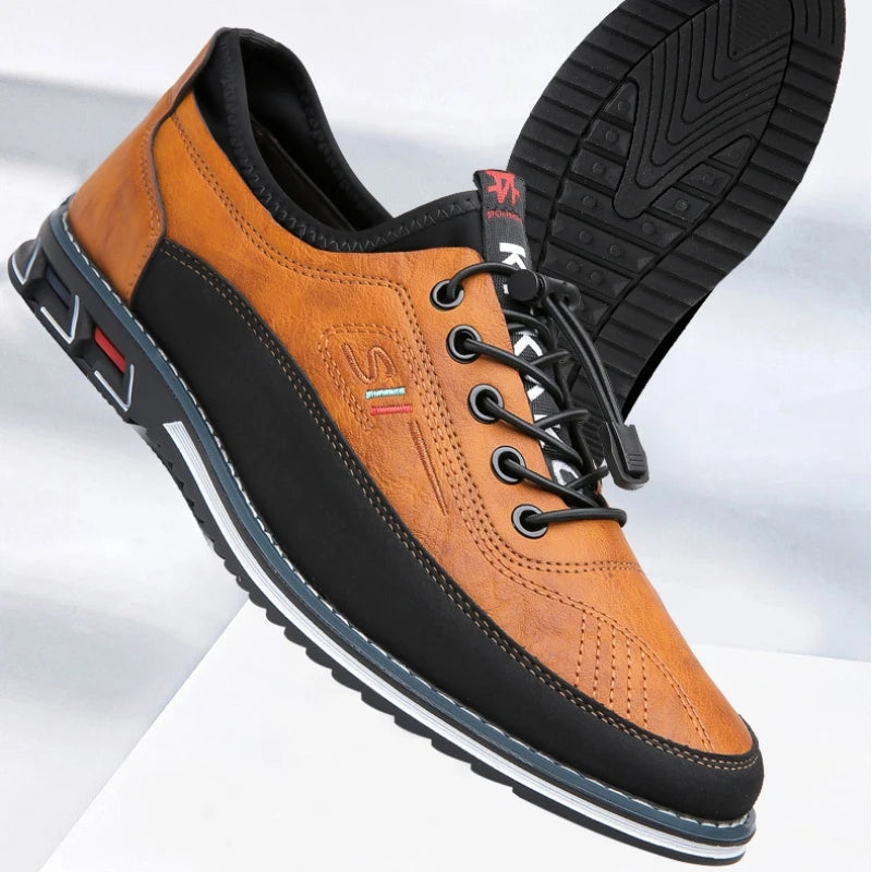 Men's Leather Oxford Shoes Classic Formal Lace-Up - Image 3