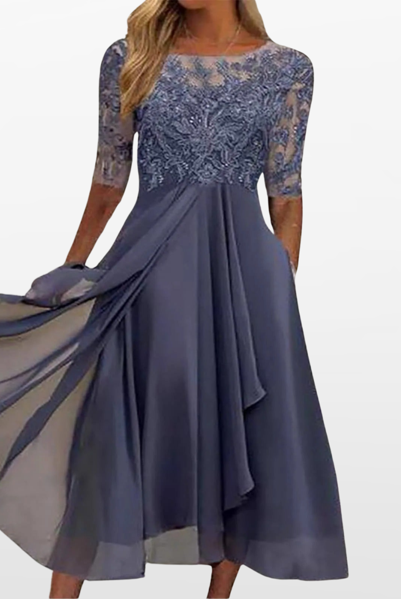 Women's Lace Midi Cocktail Formal Dress - Image 5