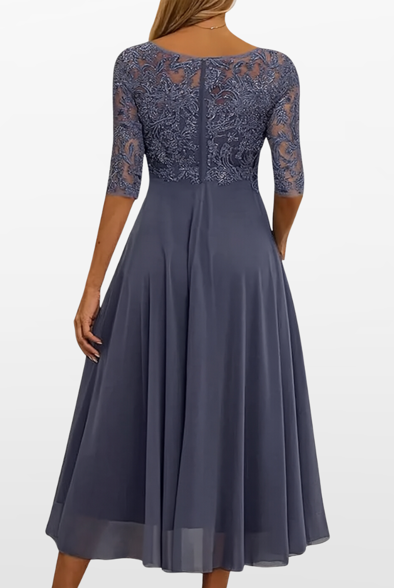 Women's Lace Midi Cocktail Formal Dress - Image 6