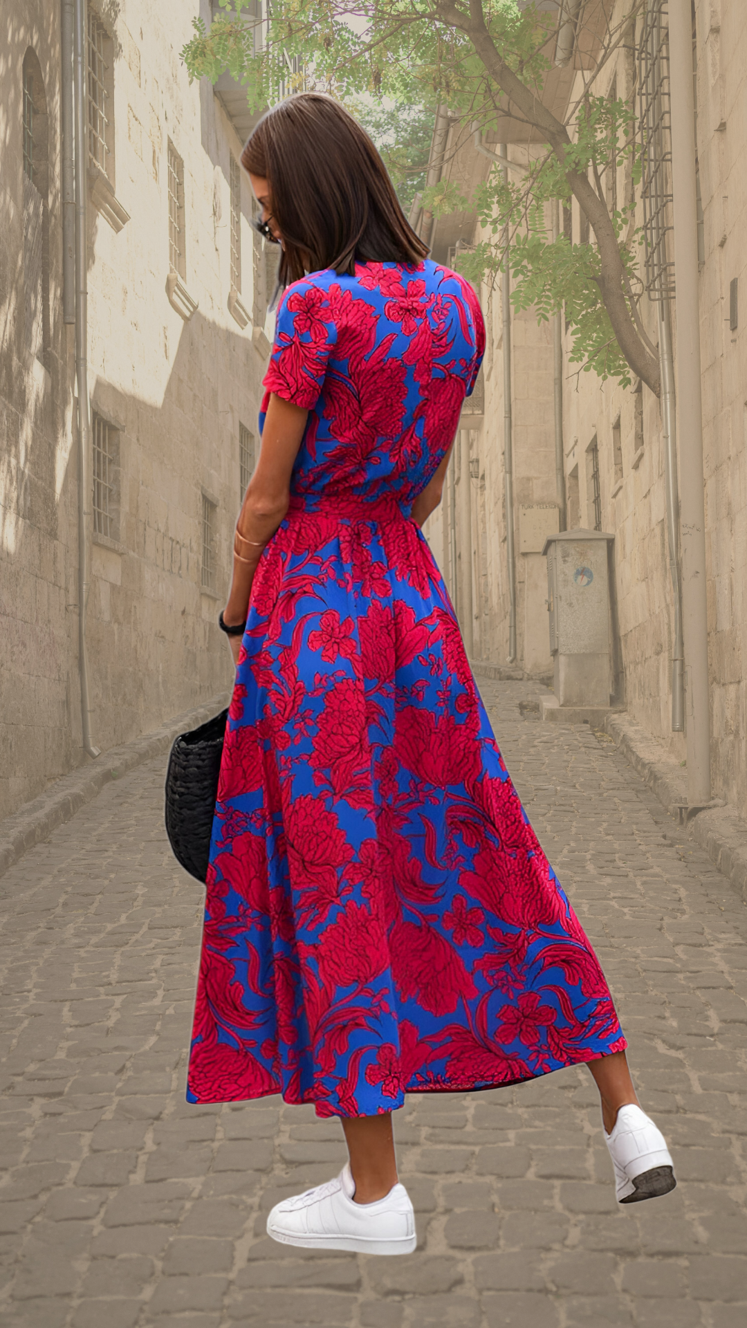 Women Floral Wrap Maxi Dress Summer Garden Party - Image 5
