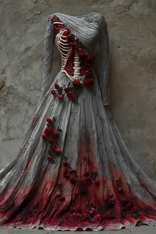 Women's Long Sleeve Maxi Dress | Halloween