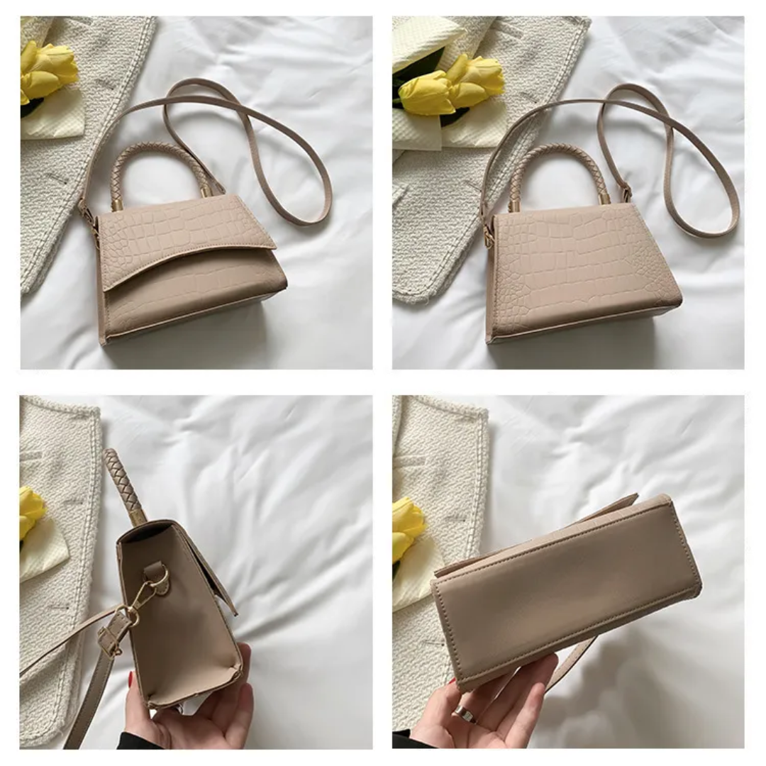 Women PU Leather Top Handle Crossbody Bag Satchel - Image 10