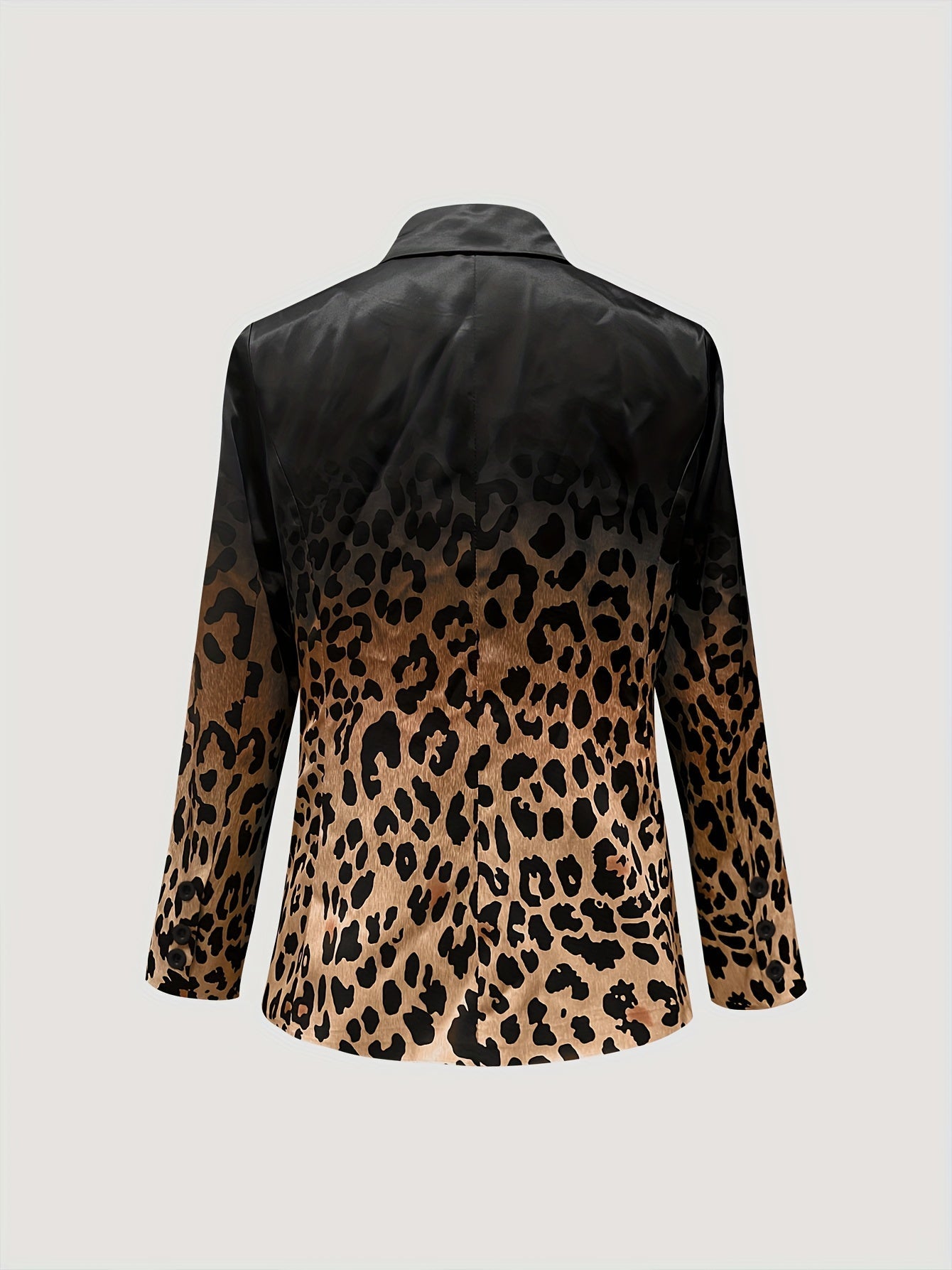 Women's Leopard Print Tailored Blazer - Image 5