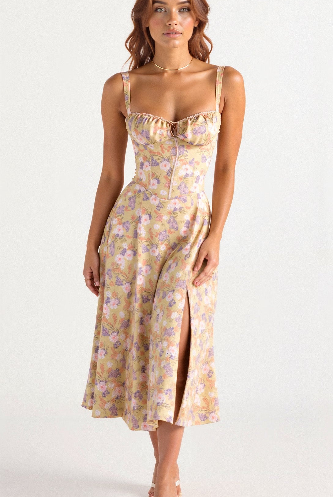 Cerene | Women’s Floral Midi Dress