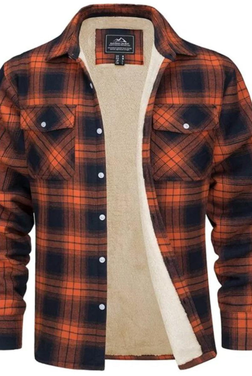 Heren Vest met Ruitpatroon en Fleece Voering