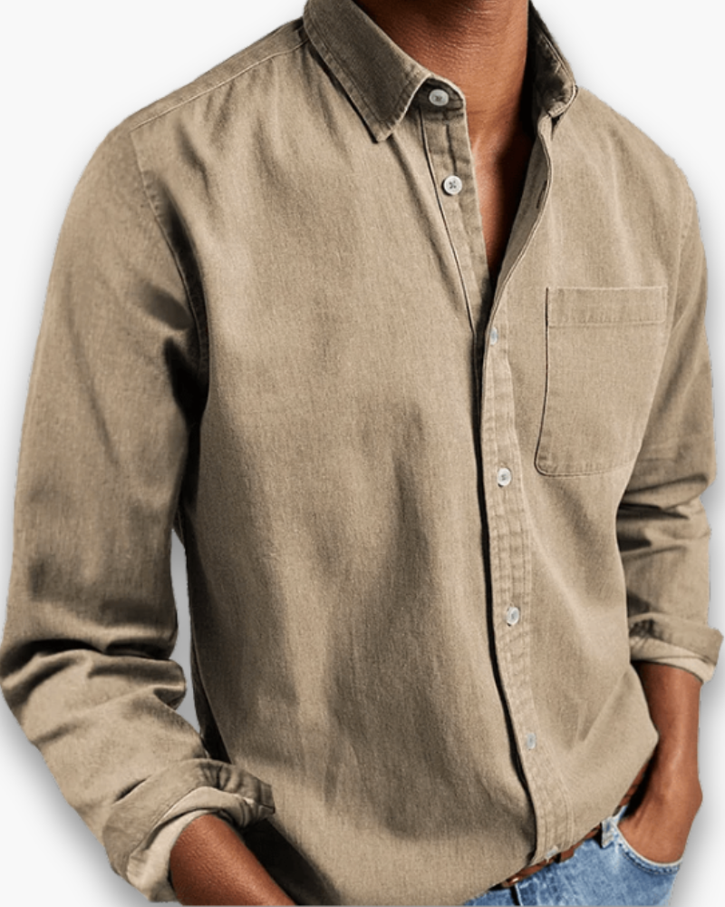 Men's Classic Versatile Button-Down Casual Shirt - Image 2
