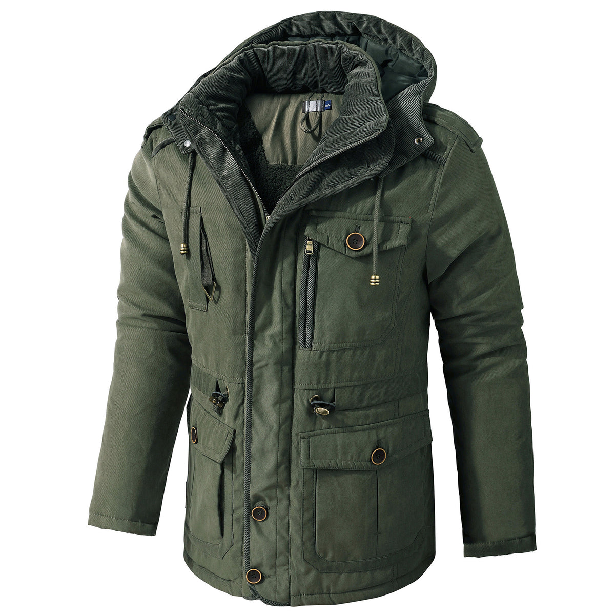 Men's Hooded Water-Resistant Insulated Parka Jacket