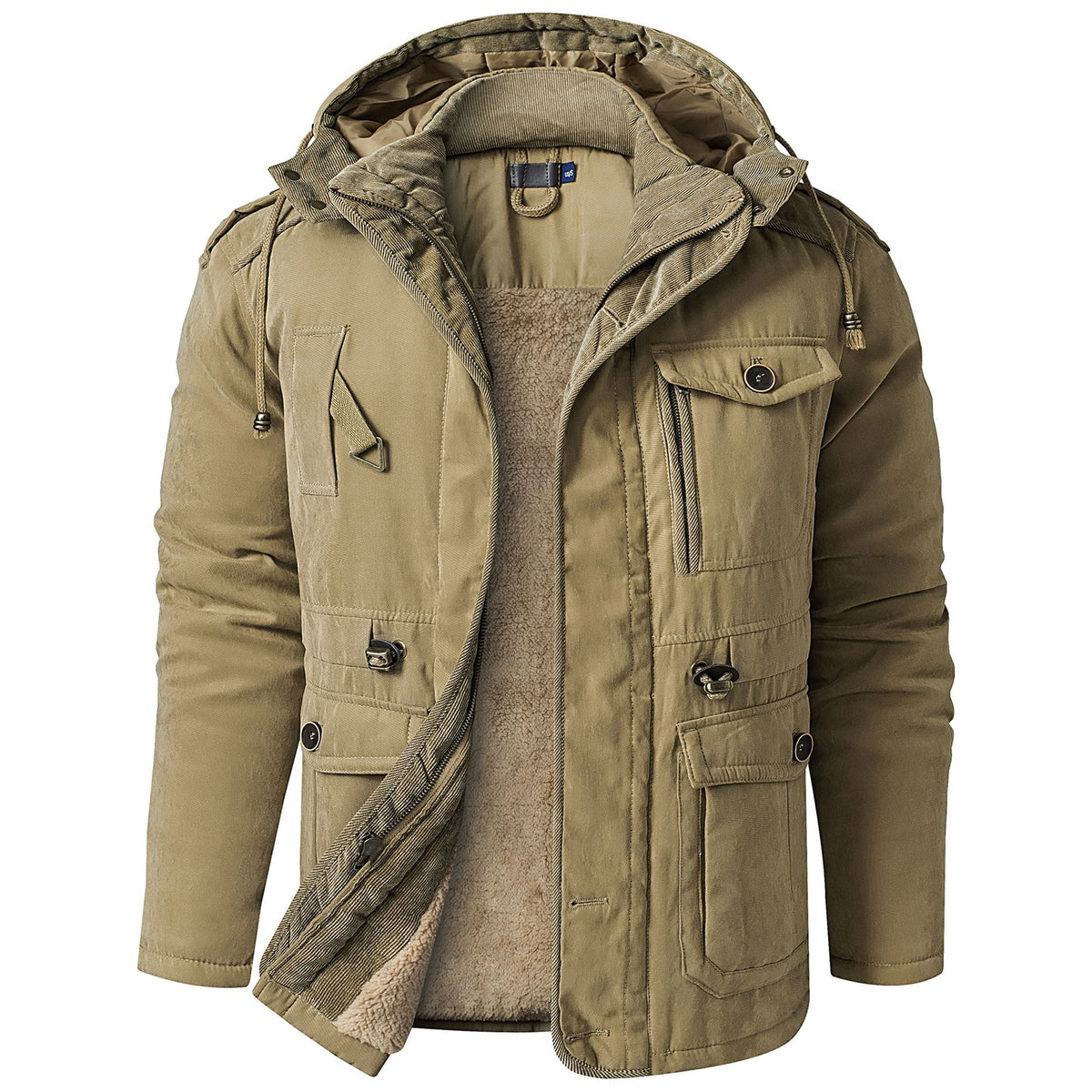 Men's Hooded Water-Resistant Insulated Parka Jacket