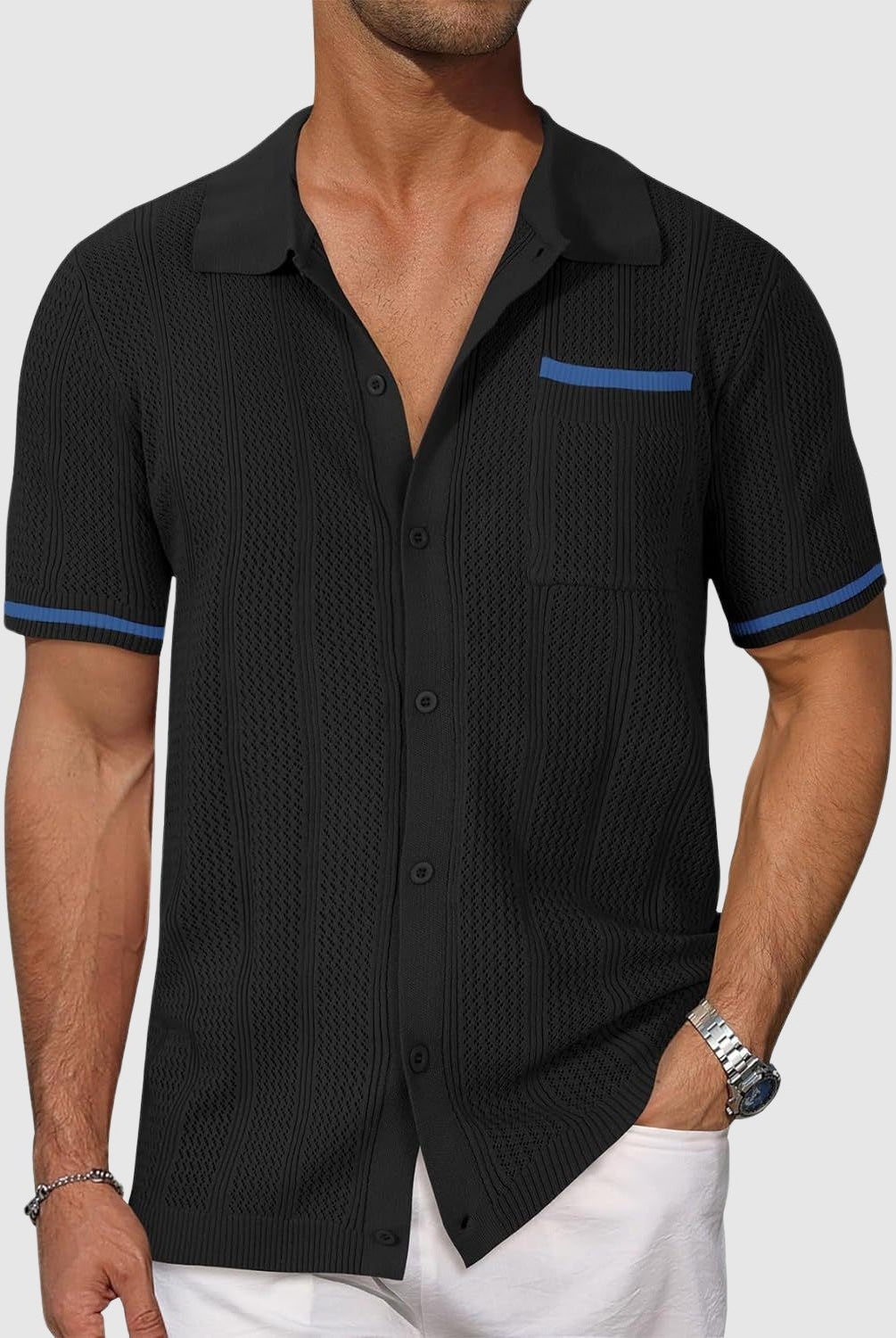 Men's Linen Blend No-Iron Summer Shirt