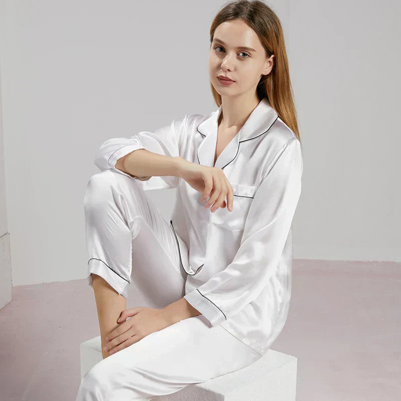 Women's Mulberry Silk Pajama Set Luxury Sleepwear - Image 5