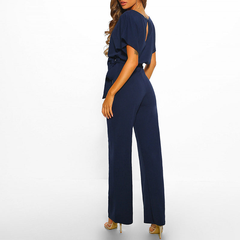 Imee | Women’s Tie-Front Batwing Jumpsuit - Image 8