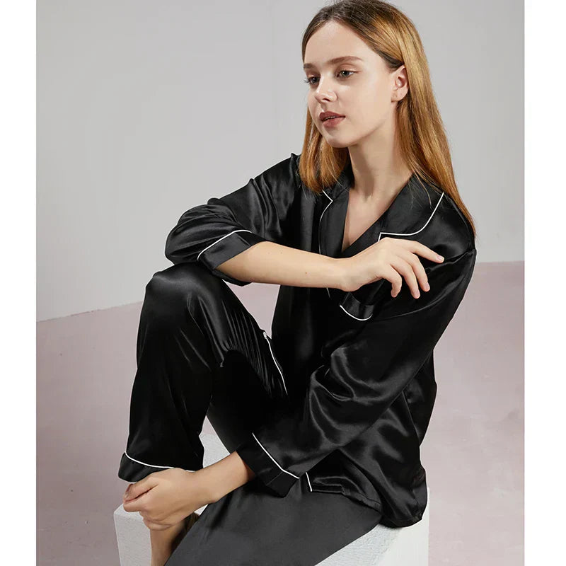 Women's Mulberry Silk Pajama Set Luxury Sleepwear - Image 7