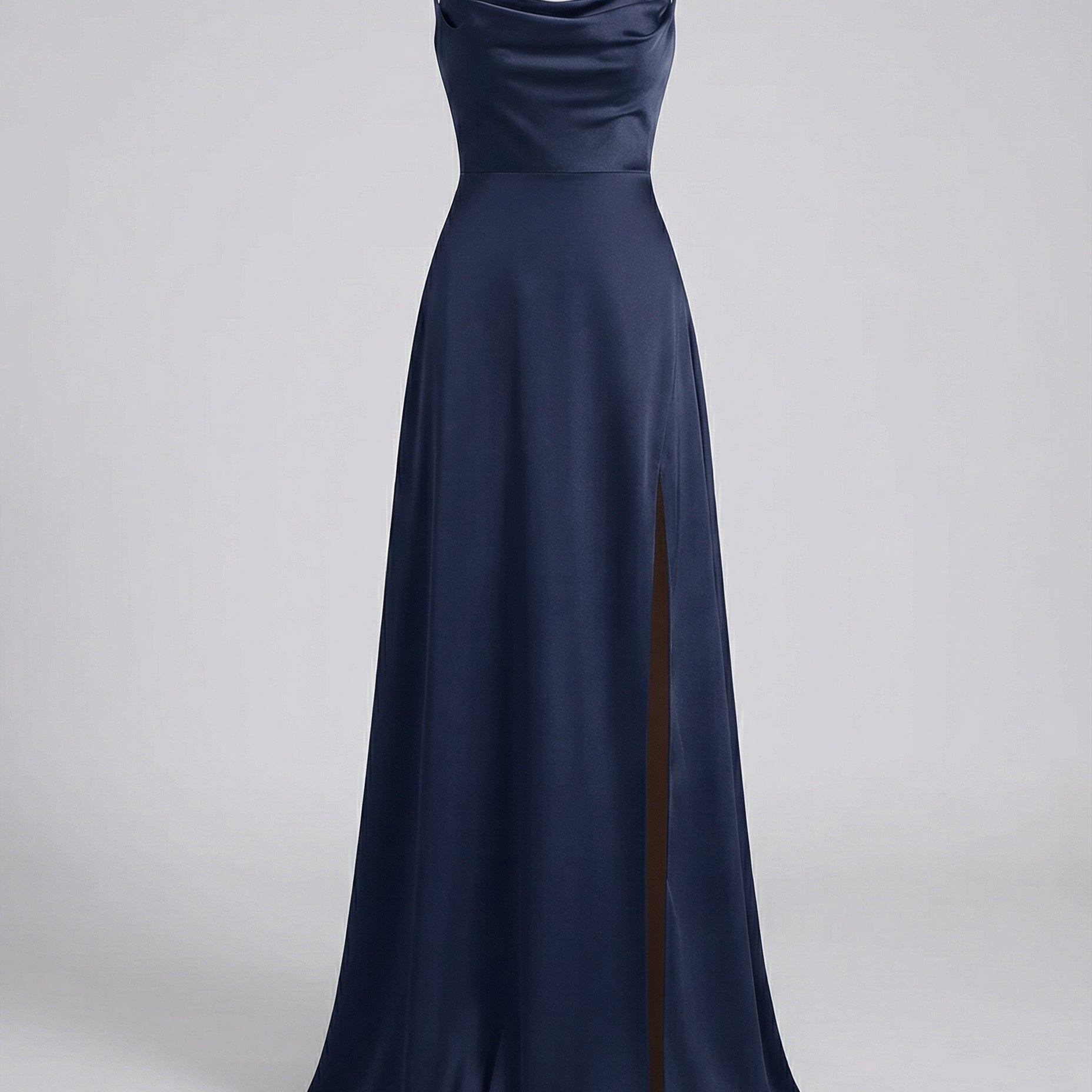 Women Satin Cowl Neck Maxi Dress Formal Evening - Image 6