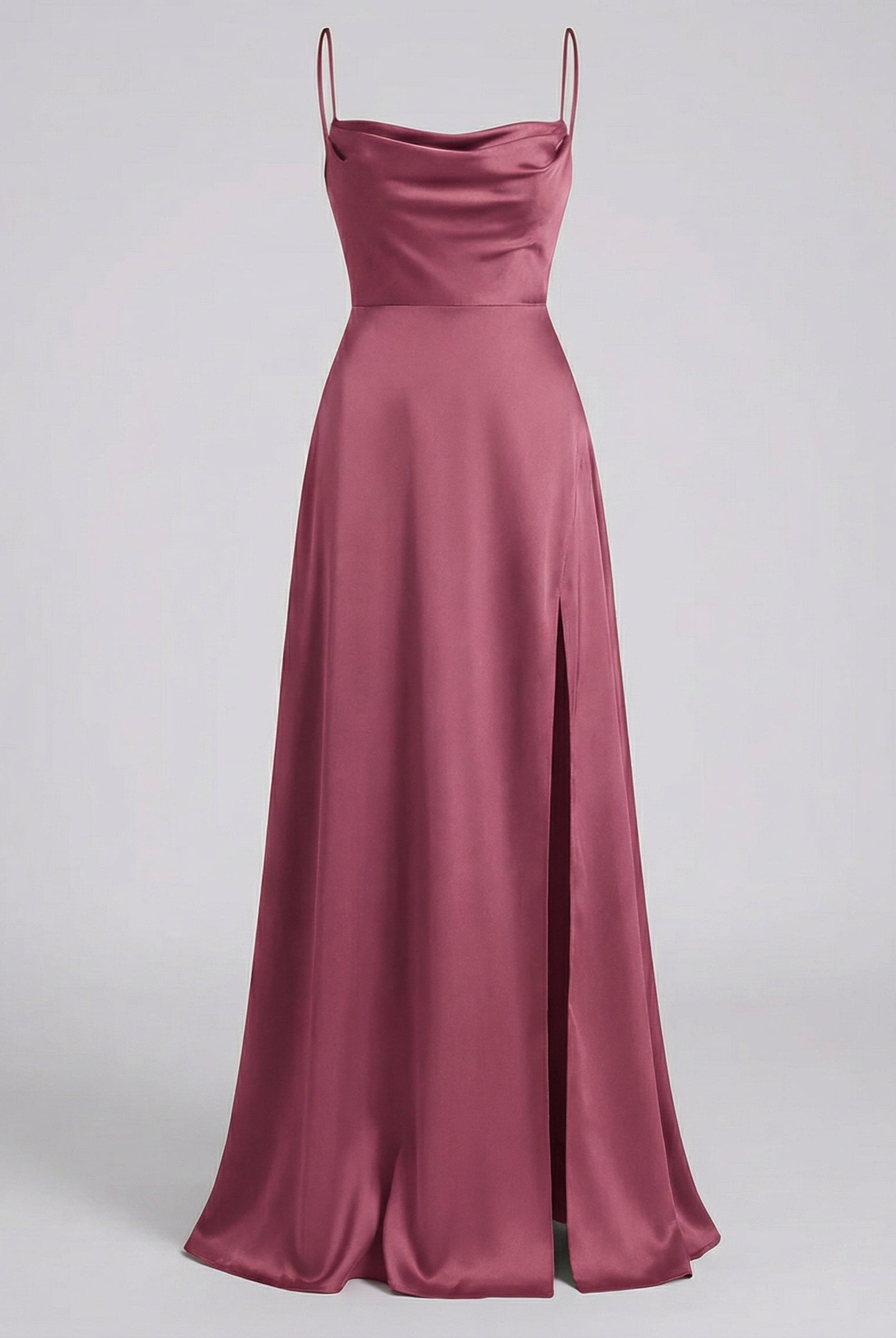 Women Satin Cowl Neck Maxi Dress Formal Evening - Image 8