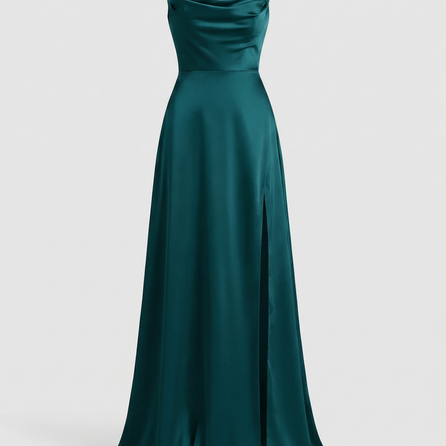 Women Satin Cowl Neck Maxi Dress Formal Evening - Image 5