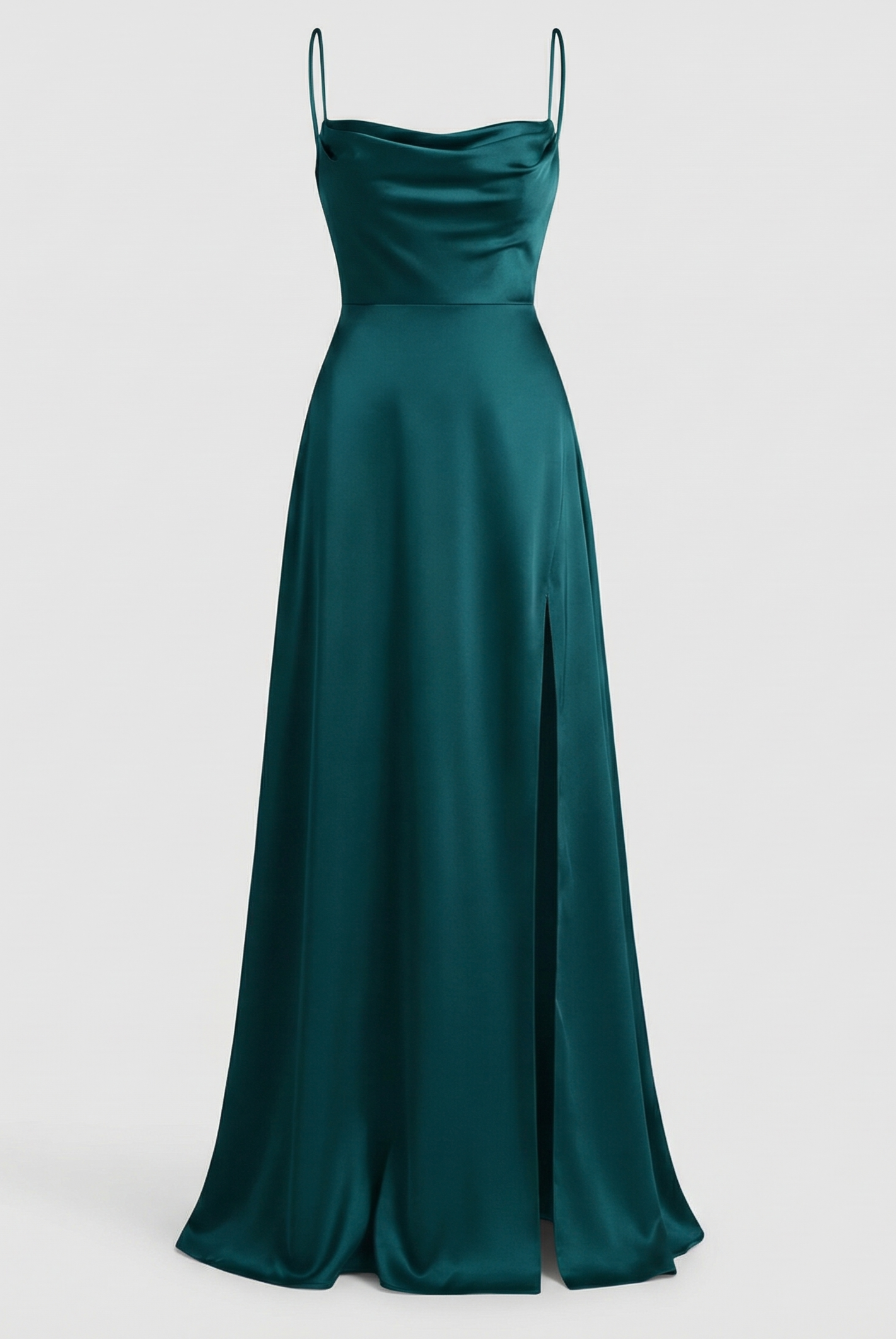 Women Satin Cowl Neck Maxi Dress Formal Evening - Image 5