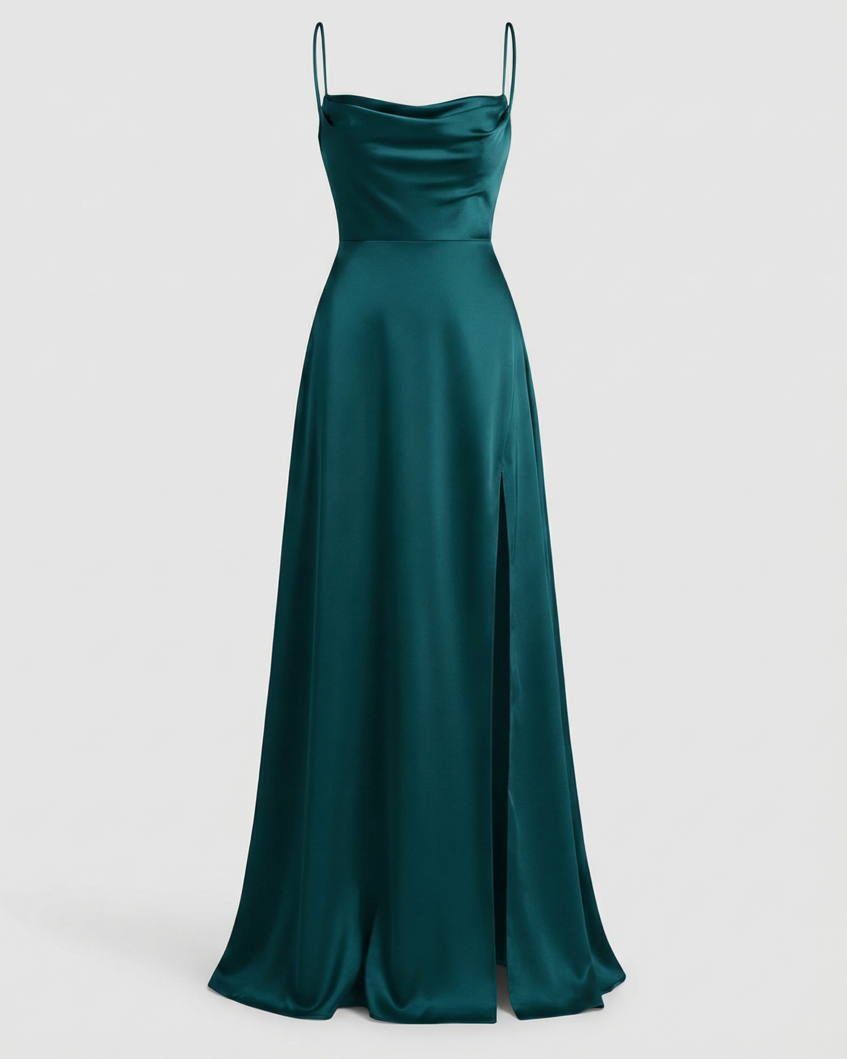 Women Satin Cowl Neck Maxi Dress Formal Evening - Image 5