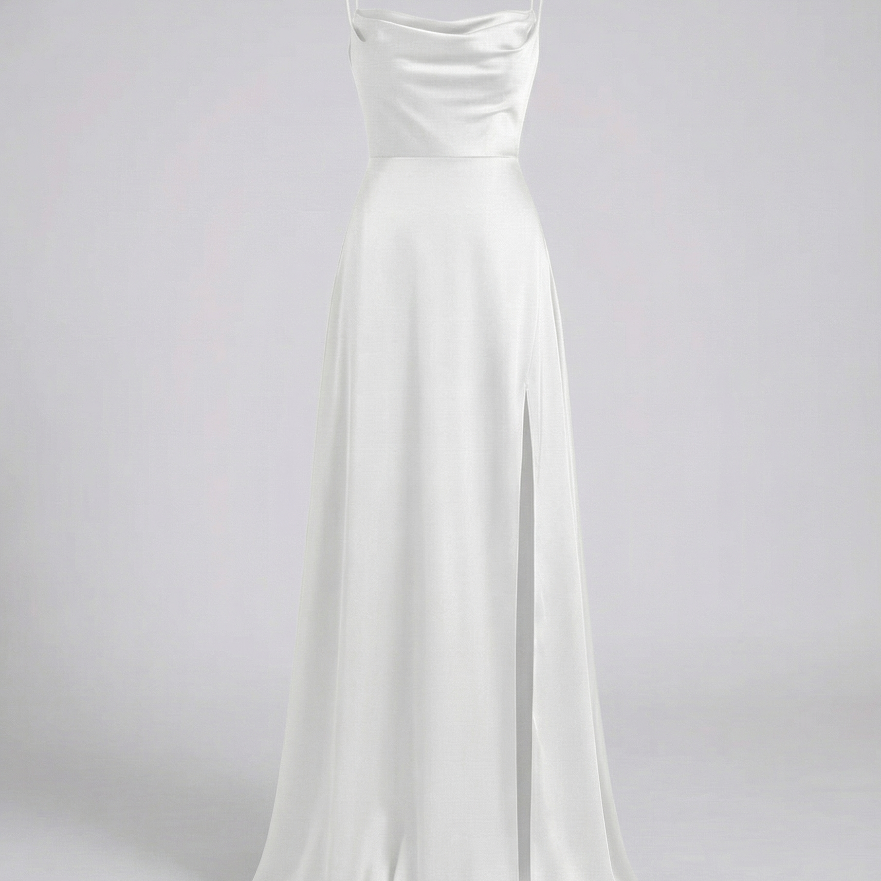 Women Satin Cowl Neck Maxi Dress Formal Evening - Image 10