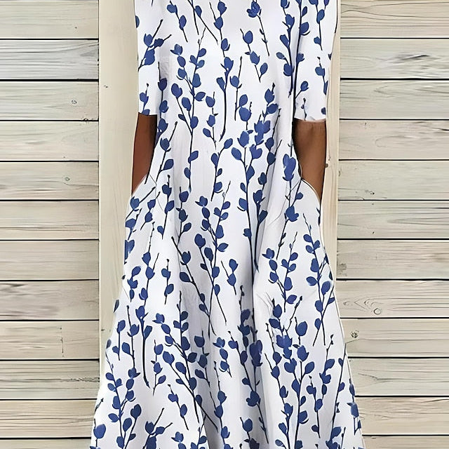 Sela™ – Küstenblumen Midi Kleid - Image 2