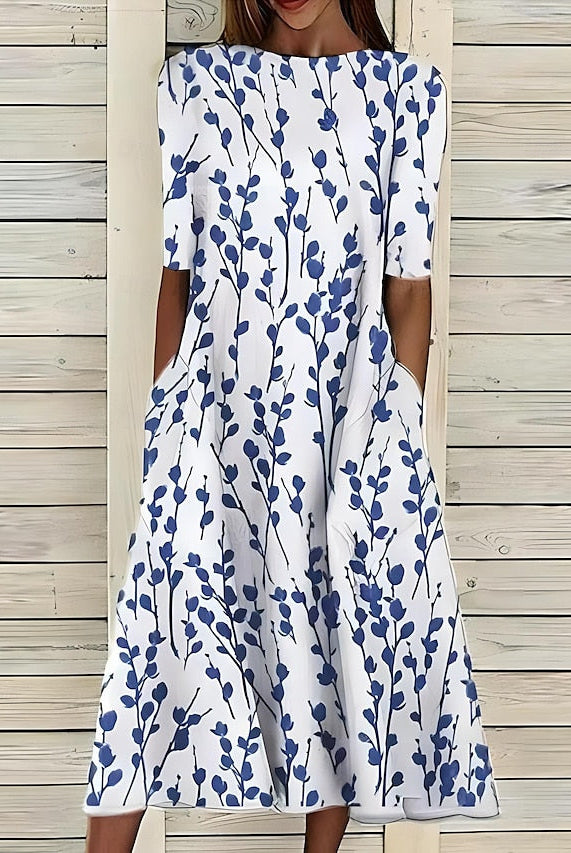 Sela™ – Küstenblumen Midi Kleid - Image 2