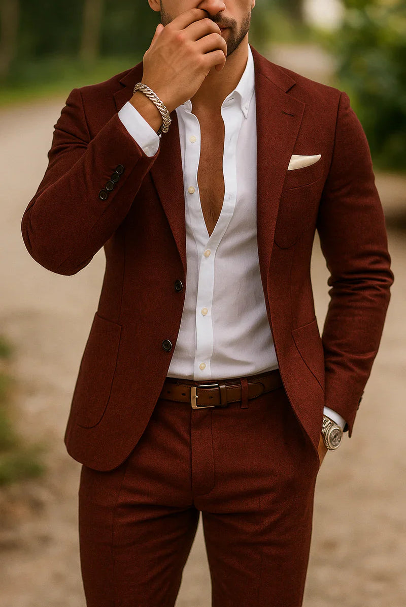 Men's Slim Fit Two Piece Suit Set - Image 8