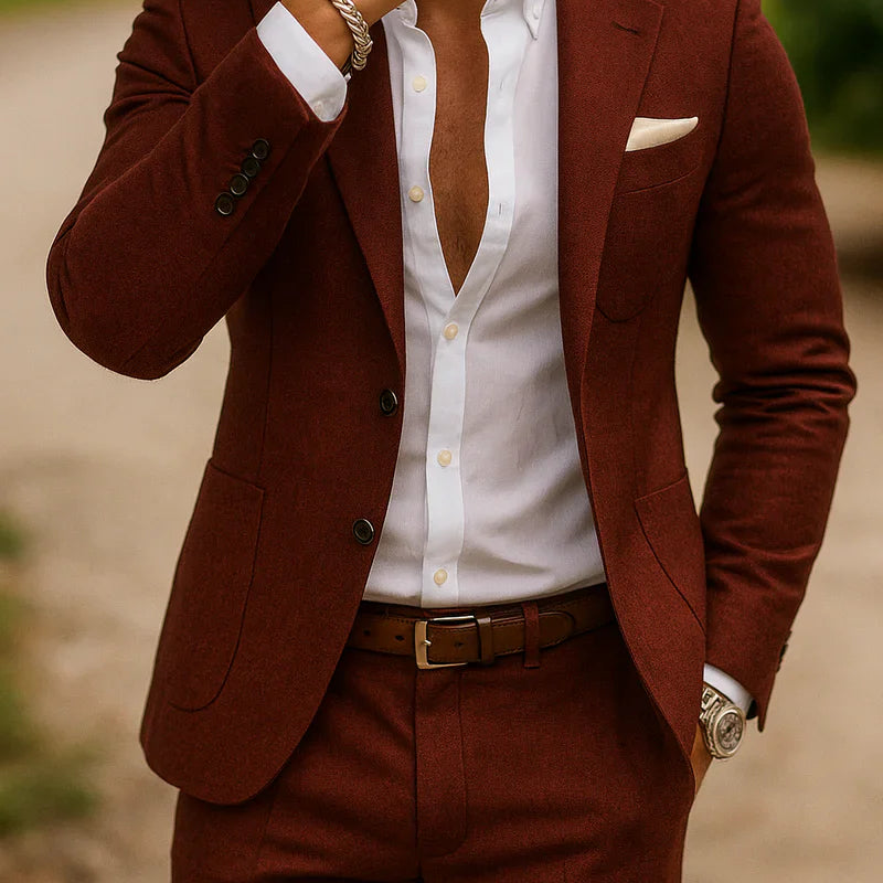 Men's Slim Fit Two Piece Suit Set - Image 8