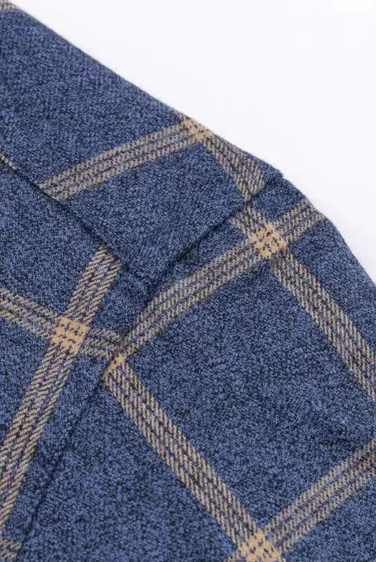 Men's Plaid 100% Cotton Button-Down Shirt - Image 5