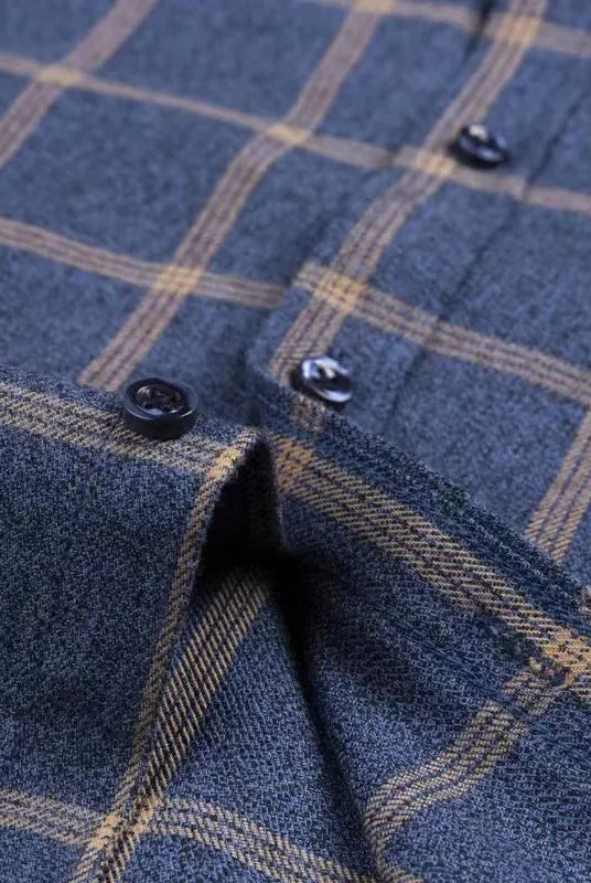 Men's Plaid 100% Cotton Button-Down Shirt - Image 6
