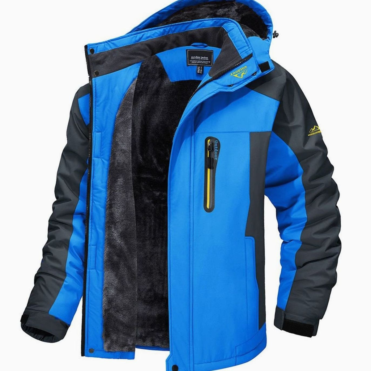 Men's Heavy Duty Fleece Lined Hooded Winter Jacket - Image 4