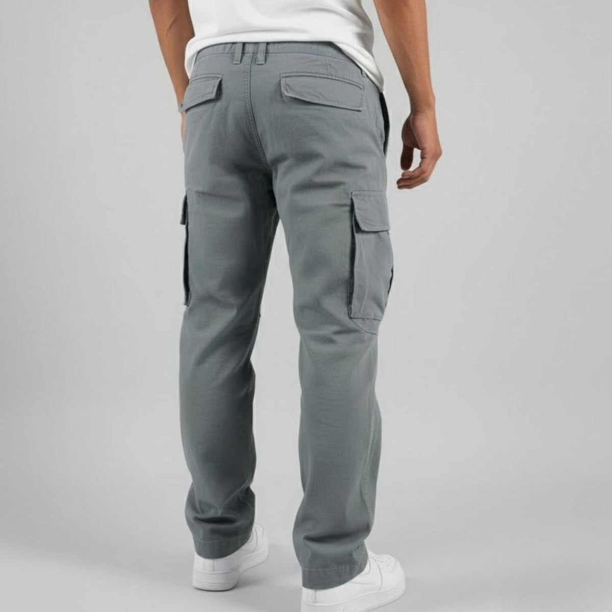 Men's Relaxed Fit Multi-Pocket Streetwear Cargo Pants - Image 10