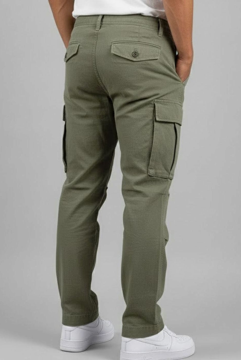 Men's Relaxed Fit Multi-Pocket Streetwear Cargo Pants - Image 7