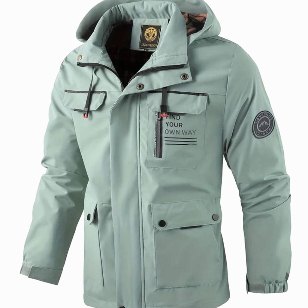 Men's Waterproof Insulated Hooded Winter Jacket