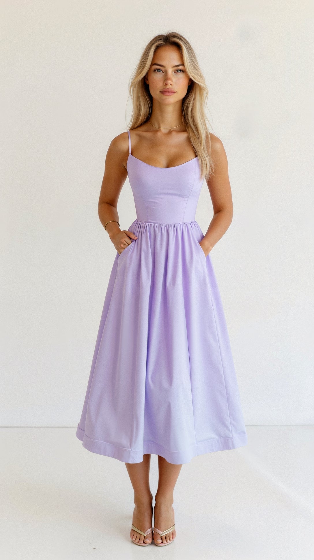 Women Sleeveless Elegant Midi Dress - Image 6