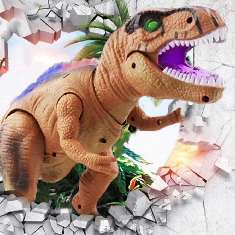 RC Walking Roaring Remote Control Dinosaur Toy LED Lights Sounds - Image 3