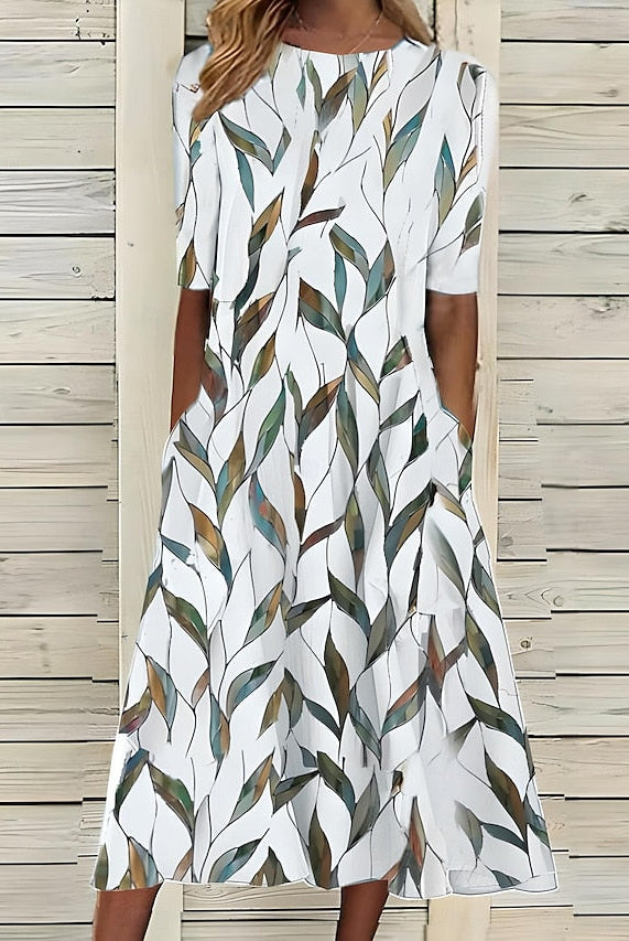 Sela™ – Küstenblumen Midi Kleid - Image 3