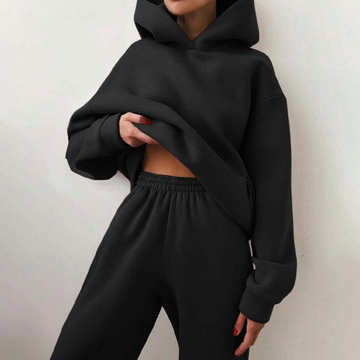 Women's Oversized Hoodie Jogger Set Two Piece Loungewear - Image 5