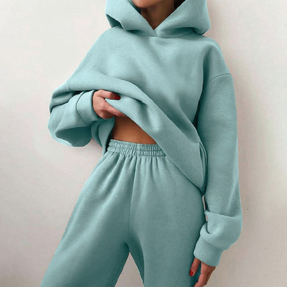 Women's Oversized Hoodie Jogger Set Two Piece Loungewear - Image 7