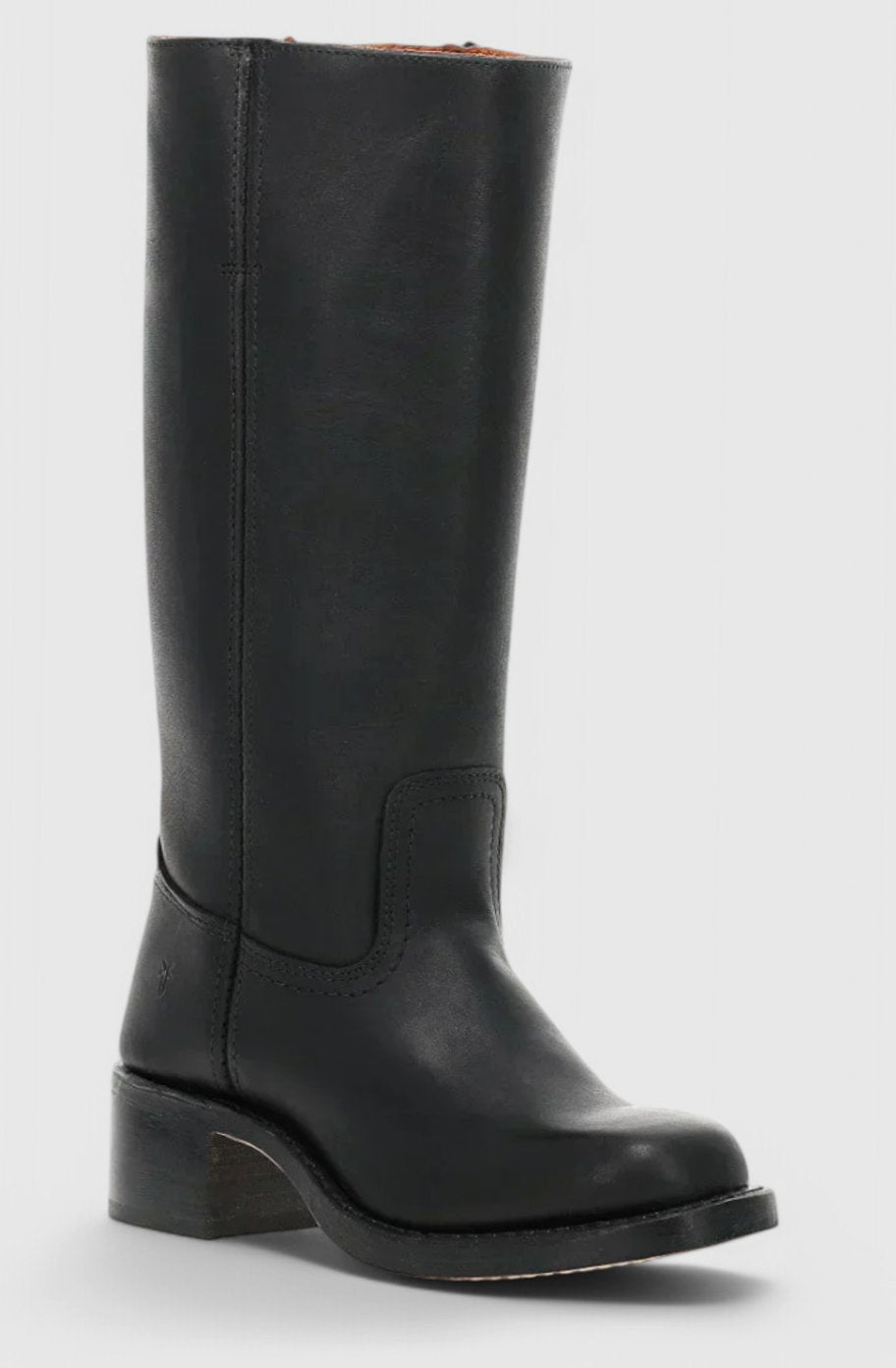 Women Genuine Leather Stacked Heel Knee High Boots - Image 12