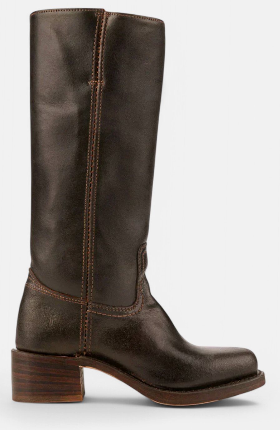 Women Genuine Leather Stacked Heel Knee High Boots - Image 19