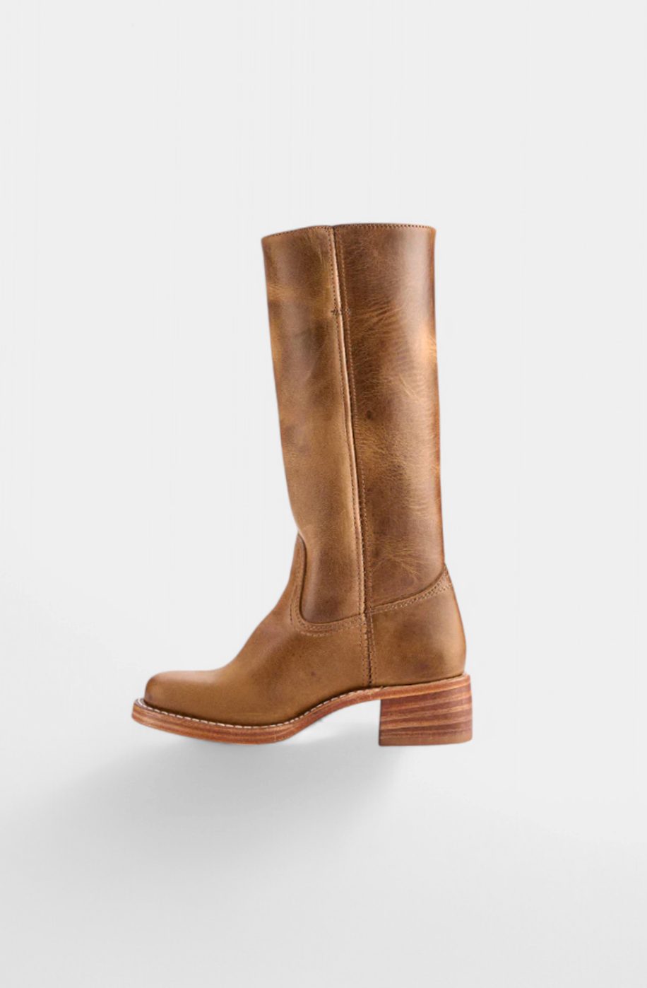 Women Genuine Leather Stacked Heel Knee High Boots - Image 22