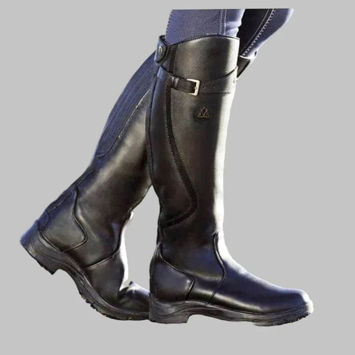 Women Leather Orthopedic Knee High Boots Buckle Wide Calf - Image 2