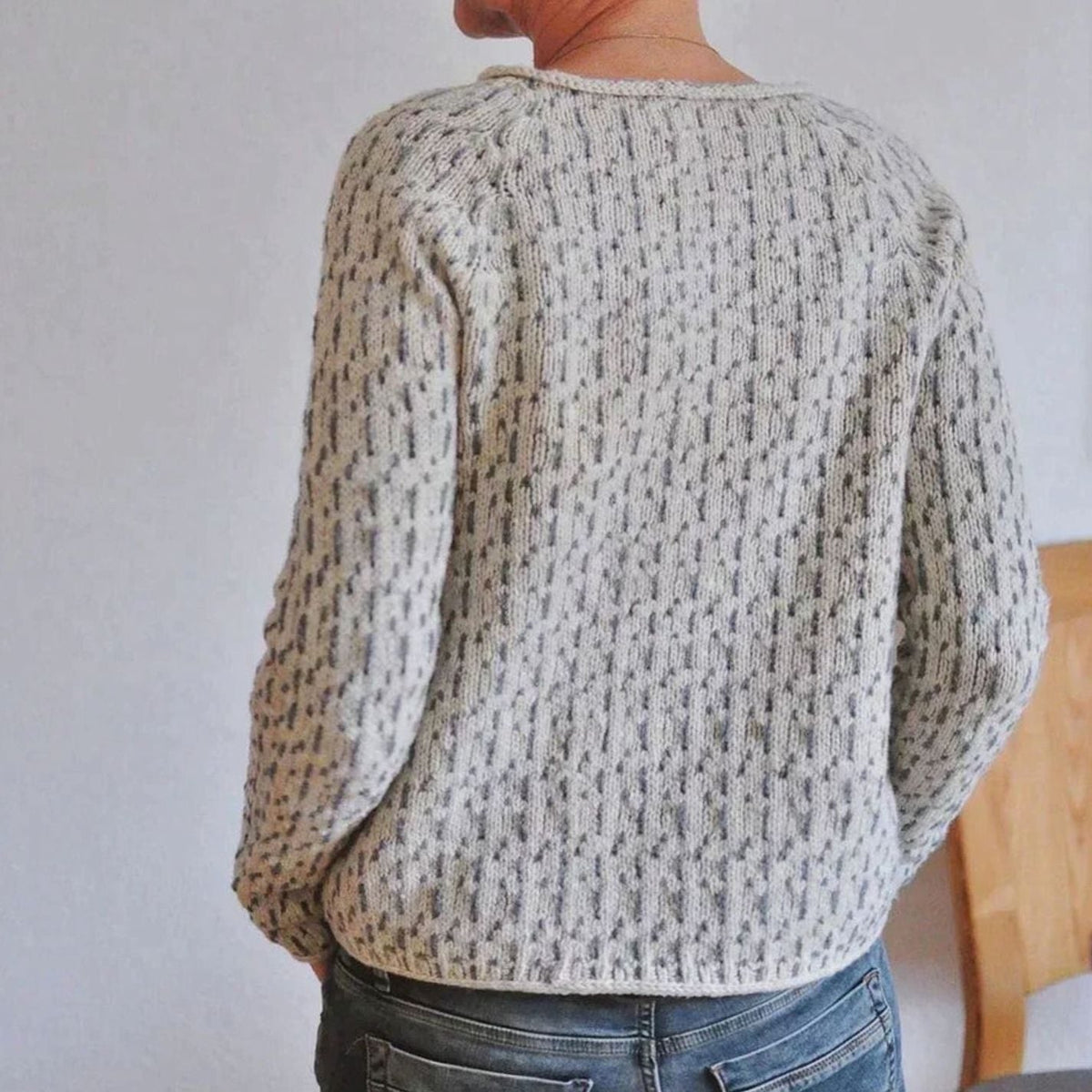Women's Relaxed Fit Chunky Knit Crew Neck Pullover Sweater - Image 5